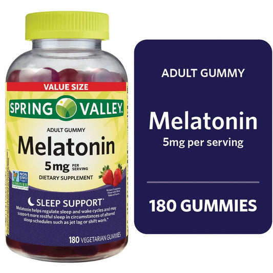 Spring Valley Melatonina 5mg, 180 gomitas vegetarianas