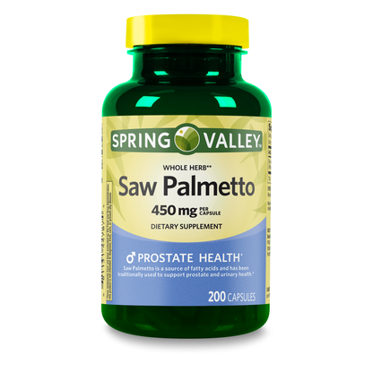 Spring Valley Saw Palmetto, 450mg, 200 capsulas