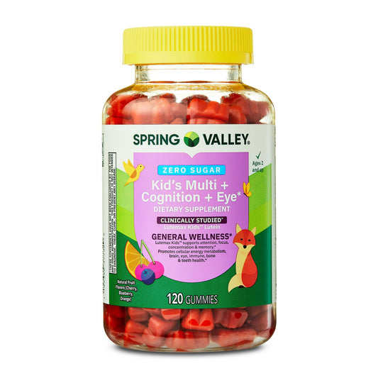 Spring Valley Zero Sugar Kids Multi  Cognition  Eye 120 Gomitas