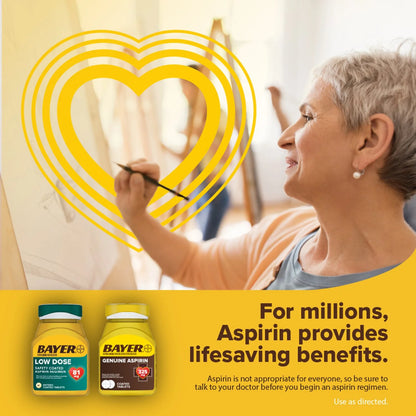 Bayer Low Dose Aspirin Pain Reliever 81 mg 400 Tabletas