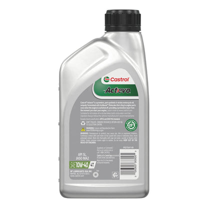 Castrol Actevo 4T 10W-40 Aceite Sintético para Motocicleta, 1 Cuarto