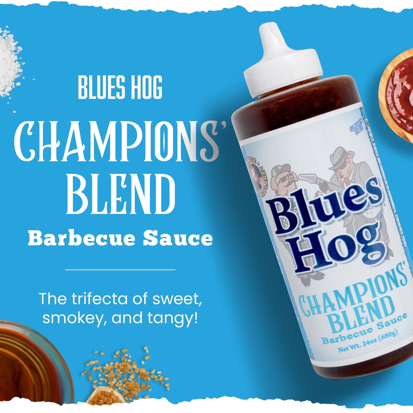 Blues Champions' Blend Salsa BBQ sin Gluten, 24 oz