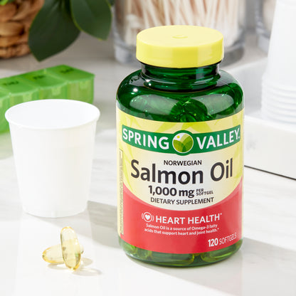 Spring Valley Salmon Oil 1,000mg 120 capsulas blandas