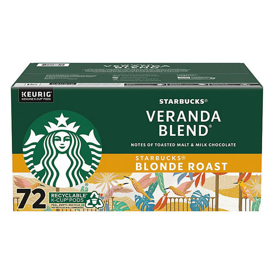 Starbucks Blonde Roast Coffee K-Cups , Veranda Blend (72 pzs)