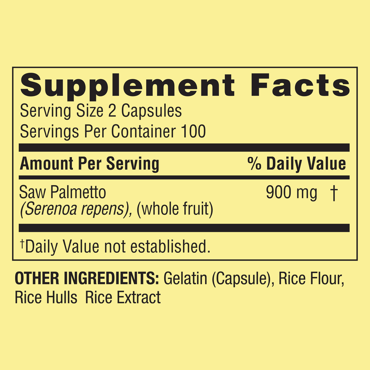 Spring Valley Saw Palmetto, 450mg, 200 capsulas