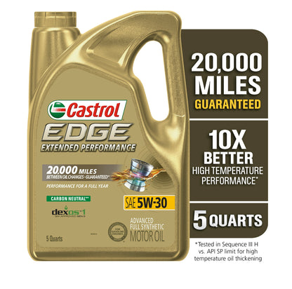 Aceite Castrol Edge Extended Sintético 5w-30 100% Sintético