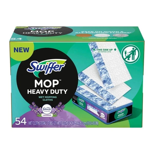 Swiffer Mop heavy duty febreze lavender 2 pack 27 54 wet cloths