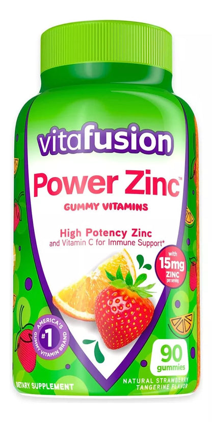 Vitafusion Power Zinc Adult Gummies, Immune Support Dietary Supplement  90 ct