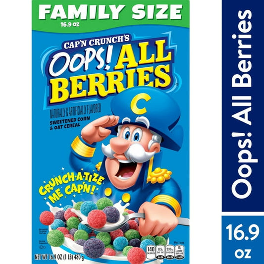 Cap'n Crunch Cereal Oops All Berries Cereal