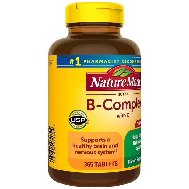 Nature Made Complejo Super B con Vitamina C y Acido Folico, 365 pzs